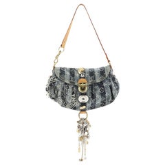 Louis Vuitton Custom Pleaty Raye Handbag Limited Edition Denim Mini