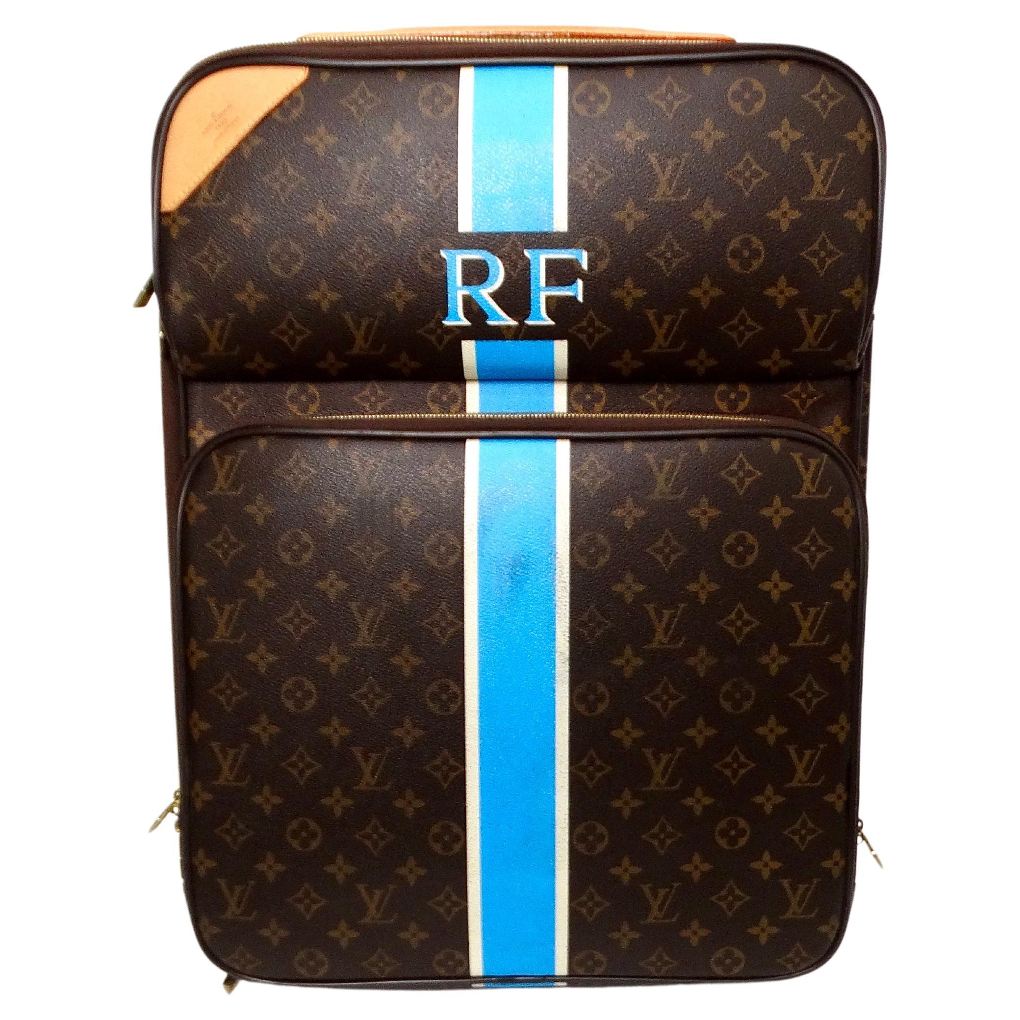 Louis Vuitton Custom "RF" Initialen Monogram Pegase 55 Rolling Suitcase im Angebot