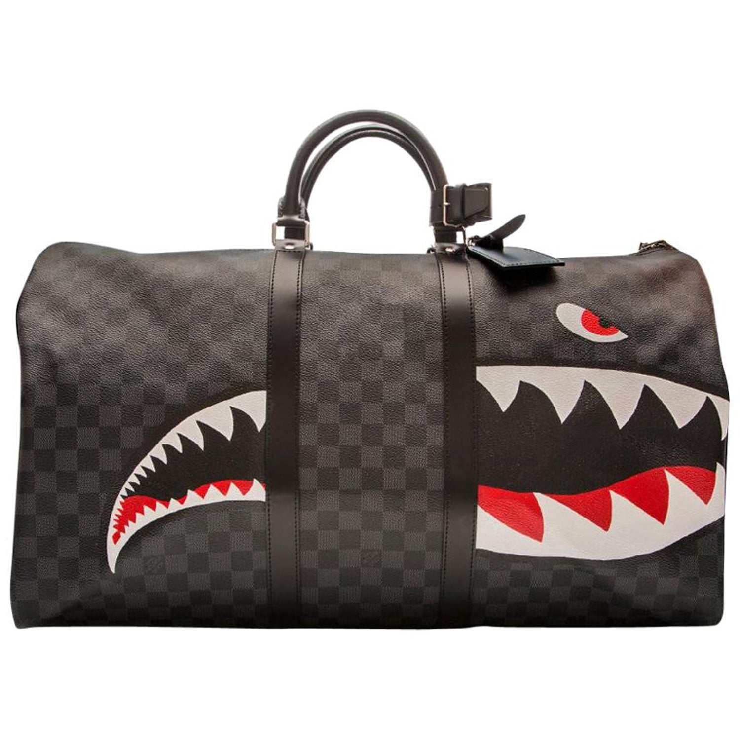 Louis Vuitton Customized Keepall For Sale at 1stDibs | louis vuitton shark  bag, louis vuitton shark