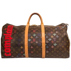 Louis Vuitton - Sac Keepall 45 personnalisé "Never Complain:: Never Explain" (Ne jamais se plaindre:: ne jamais expliquer)