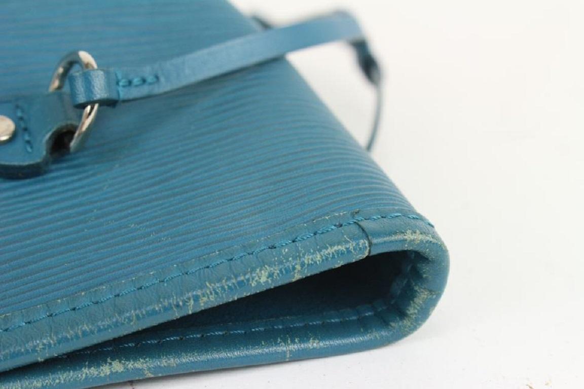 Louis Vuitton Cyan Blue Epi Leather Neverfull MM Tote Bag 20lvs721 4