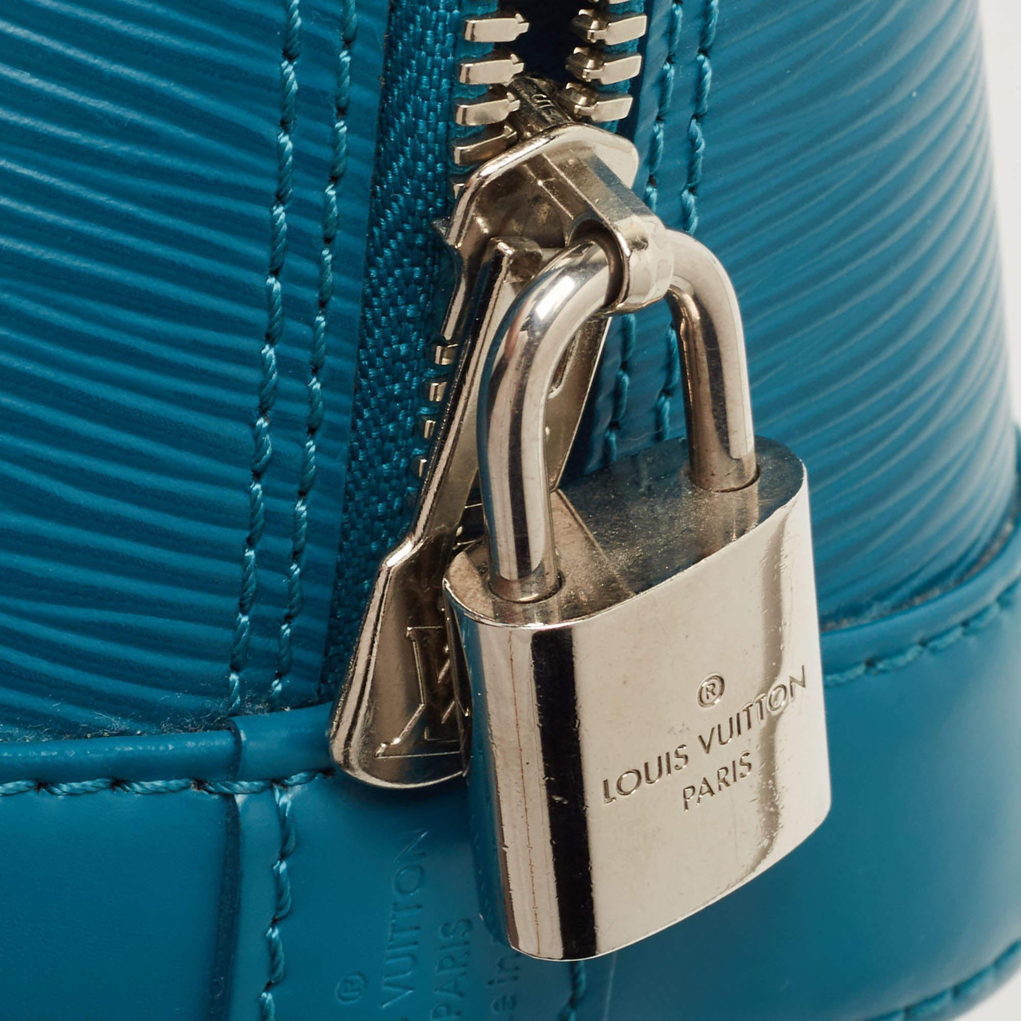 Louis Vuitton Cyan Epi Leather Alma BB Bag 6