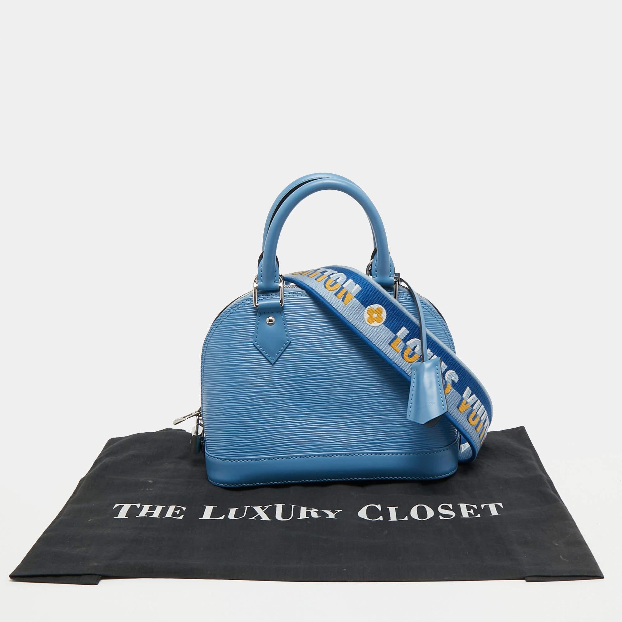 Louis Vuitton Cyan Epi Leather Alma BB Bag 9