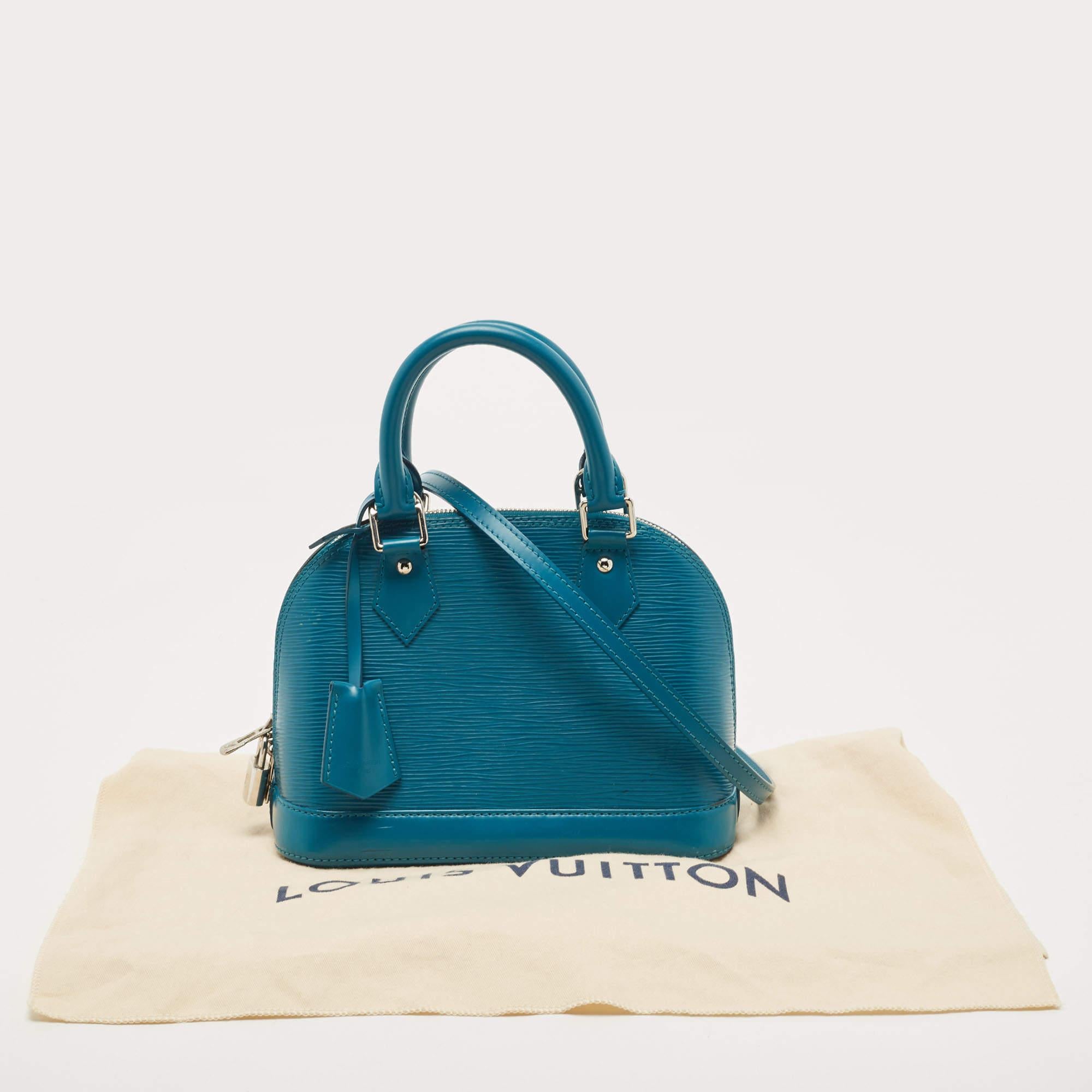 Louis Vuitton Cyan Epi Leather Alma BB Bag 10