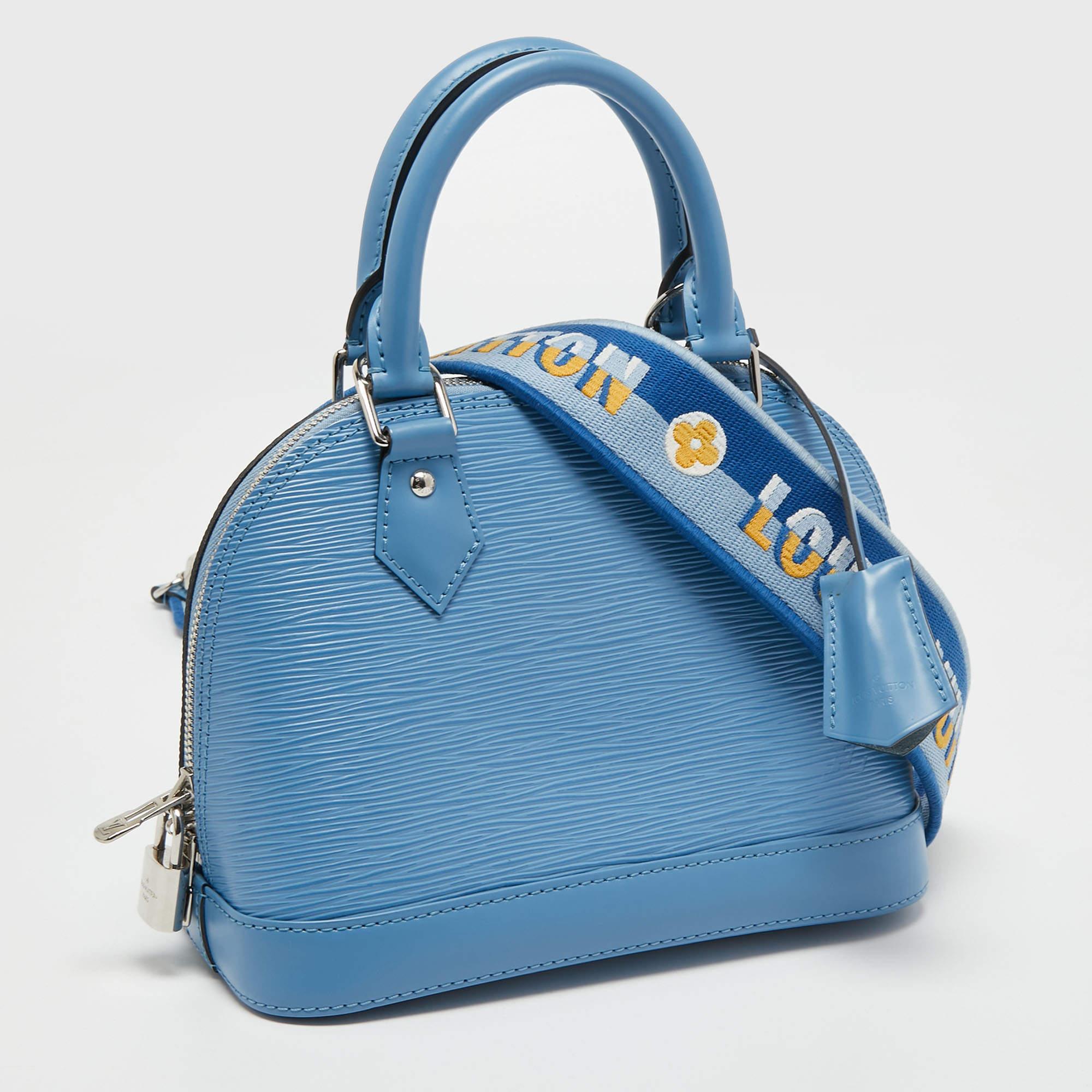 Women's Louis Vuitton Cyan Epi Leather Alma BB Bag