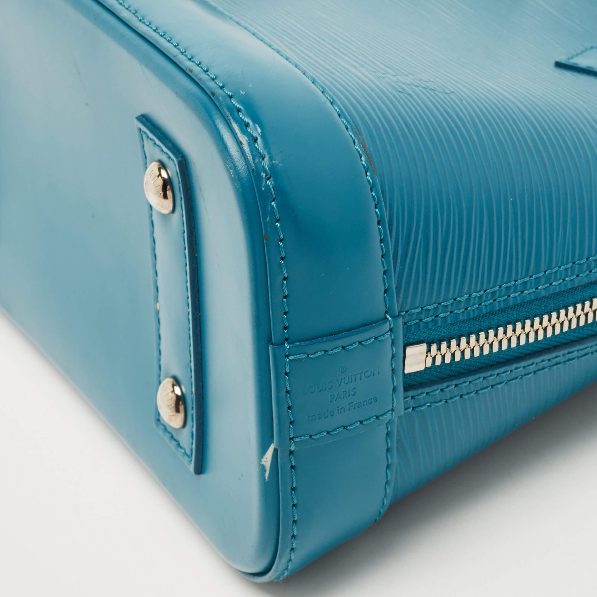 Louis Vuitton Cyan Epi Leather Alma BB Bag 3
