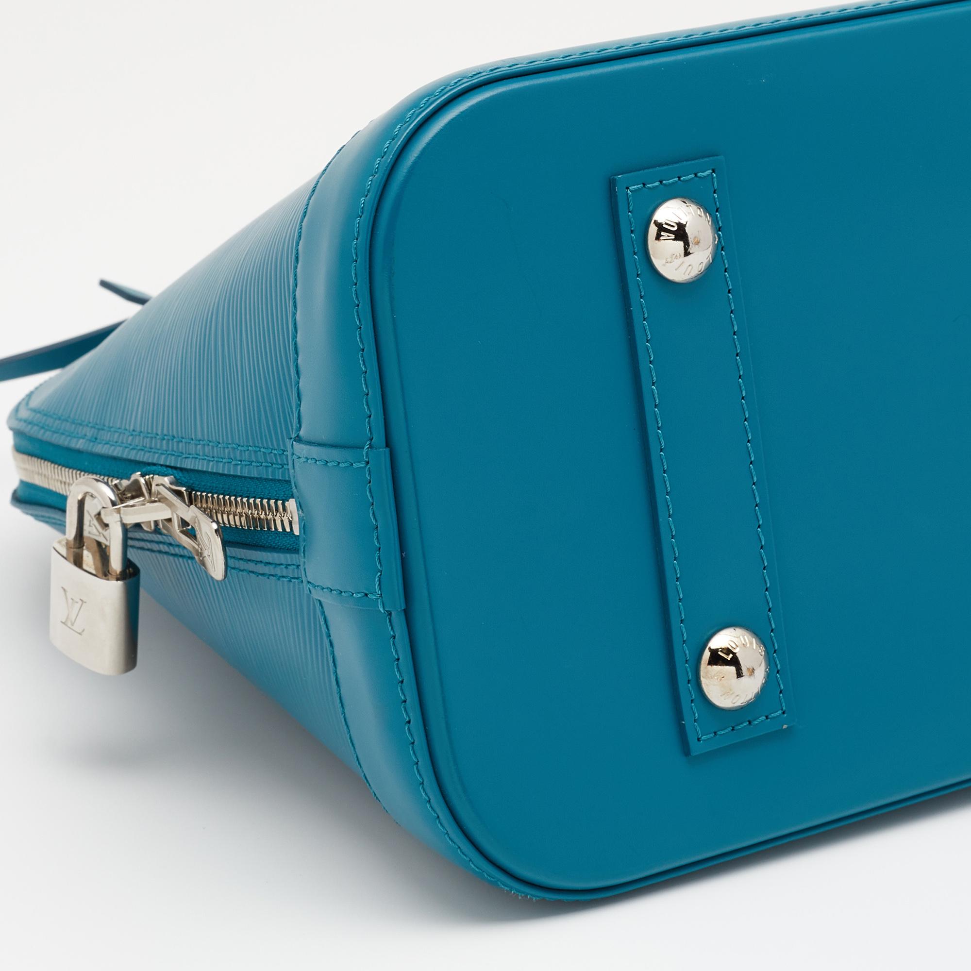 Louis Vuitton Cyan Epi Leather Alma PM Bag 5