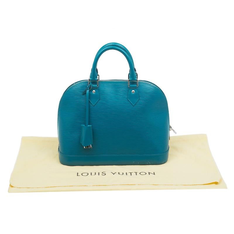 Louis Vuitton Cyan Epi Leather Alma PM Bag 7