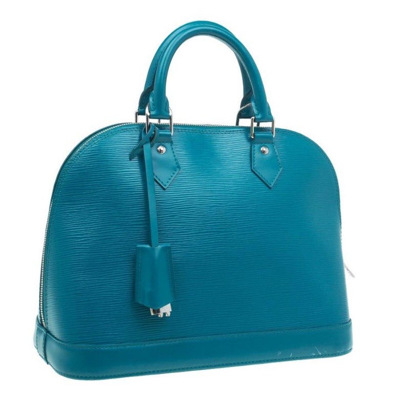 Louis Vuitton Cyan Epi Leather Alma PM Bag For Sale at 1stDibs
