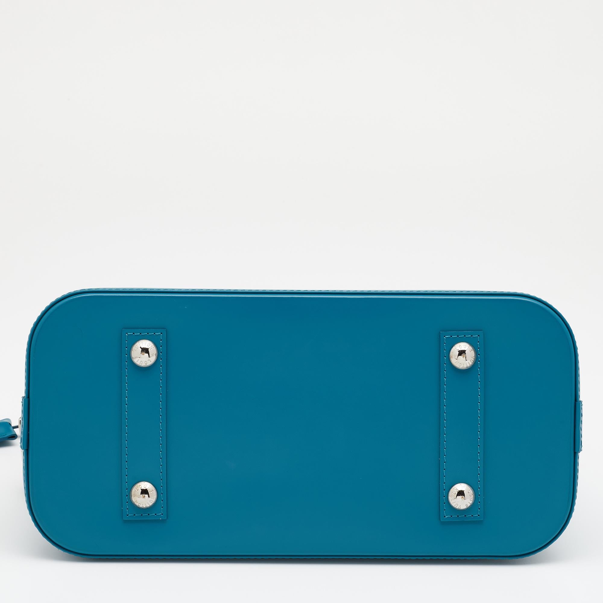Women's Louis Vuitton Cyan Epi Leather Alma PM Bag