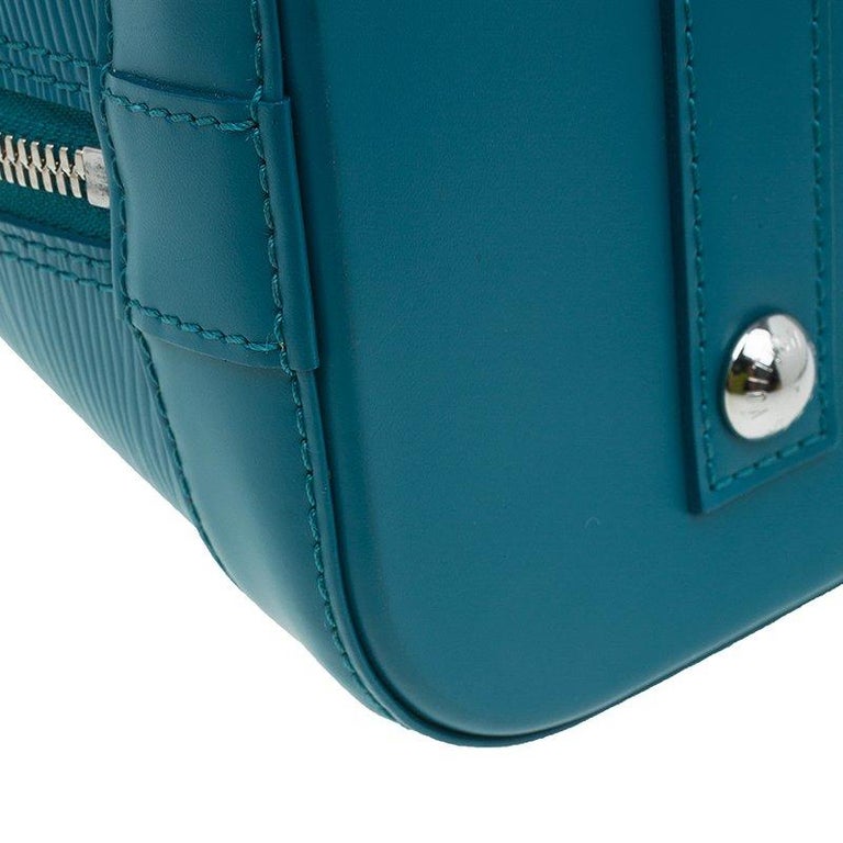 Louis Vuitton Cyan Epi Leather Alma PM Bag For Sale at 1stdibs
