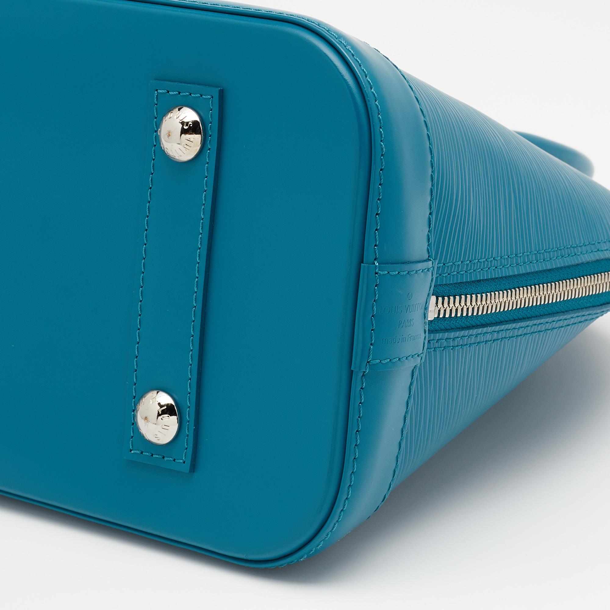 Louis Vuitton Cyan Epi Leather Alma PM Bag 4