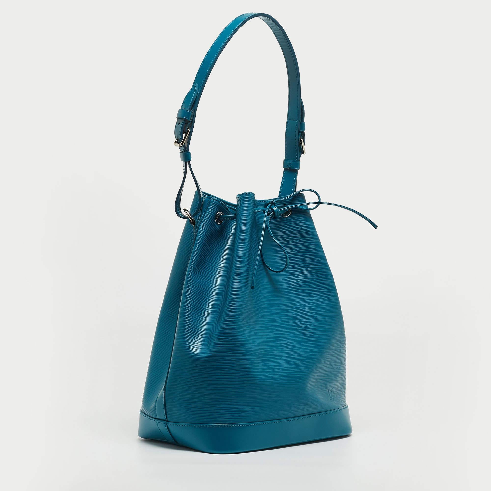 Women's Louis Vuitton Cyan Epi Leather Noe Bag