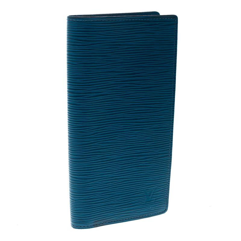 Blue Louis Vuitton Cyan Epi Leather Wallet