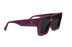 Louis Vuitton Cyclone Sunglasses Purple Square Acetate Glasses Z1641W91B 155