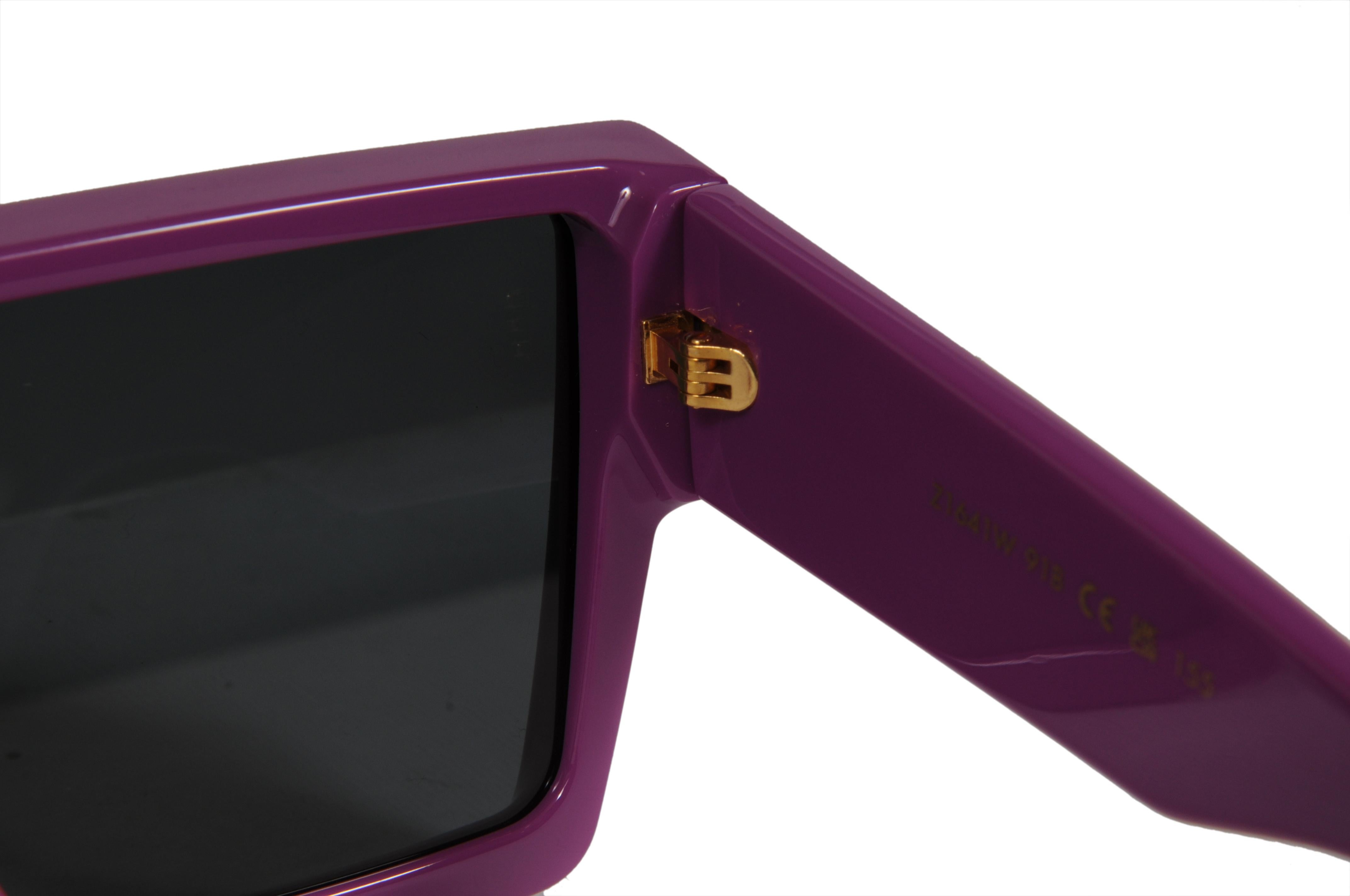 Occhiali da sole Louis Vuitton Cyclone Occhiali da sole quadrati viola in acetato Z1641W91B 155 in vendita 2