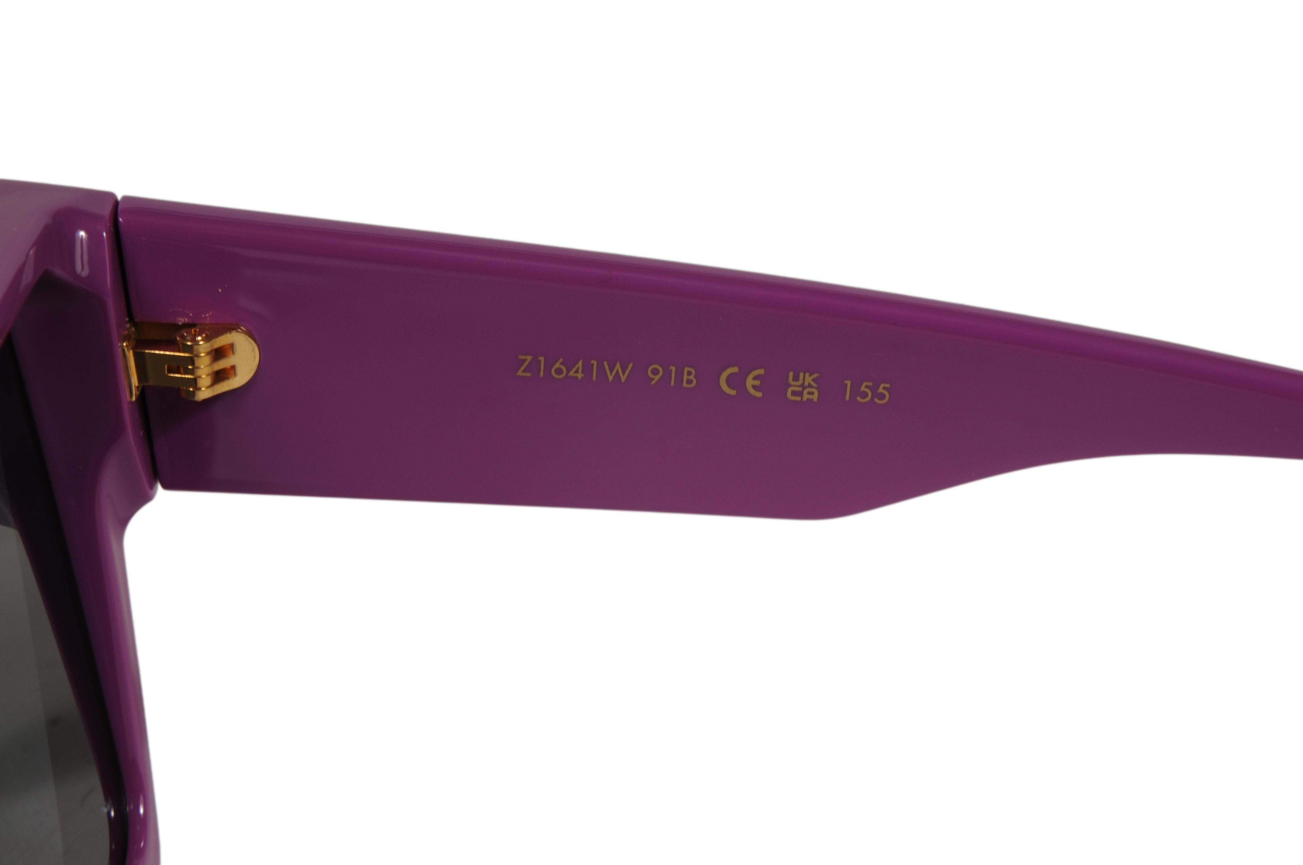 Occhiali da sole Louis Vuitton Cyclone Occhiali da sole quadrati viola in acetato Z1641W91B 155 in vendita 3