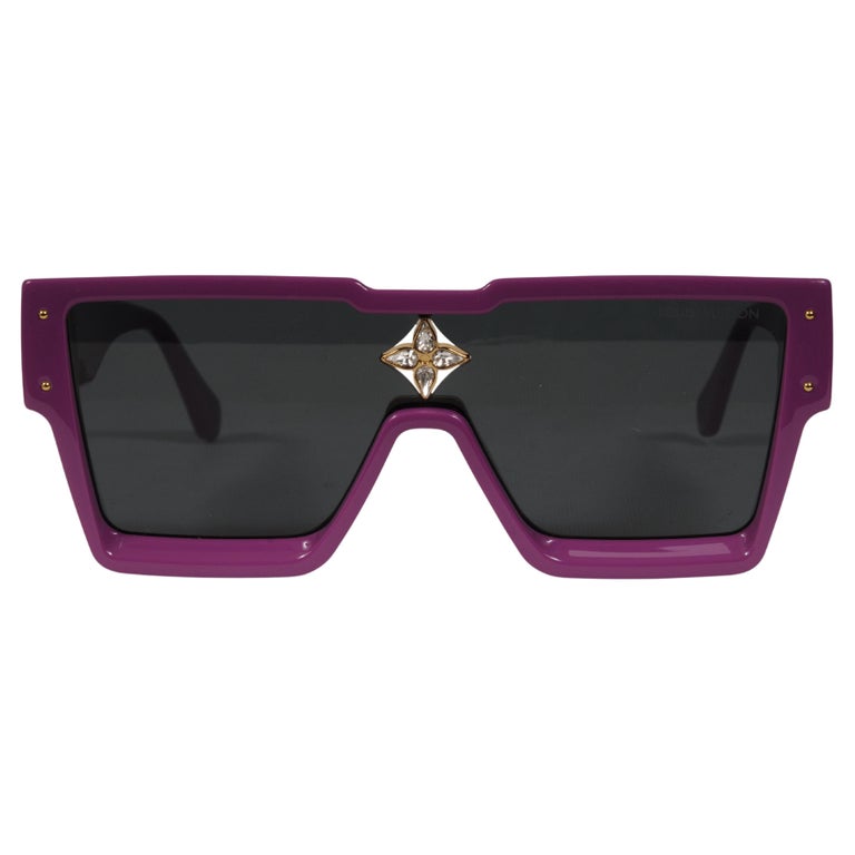 Louis Vuitton Cyclone Sunglasses Purple Square Acetate  display picture 1