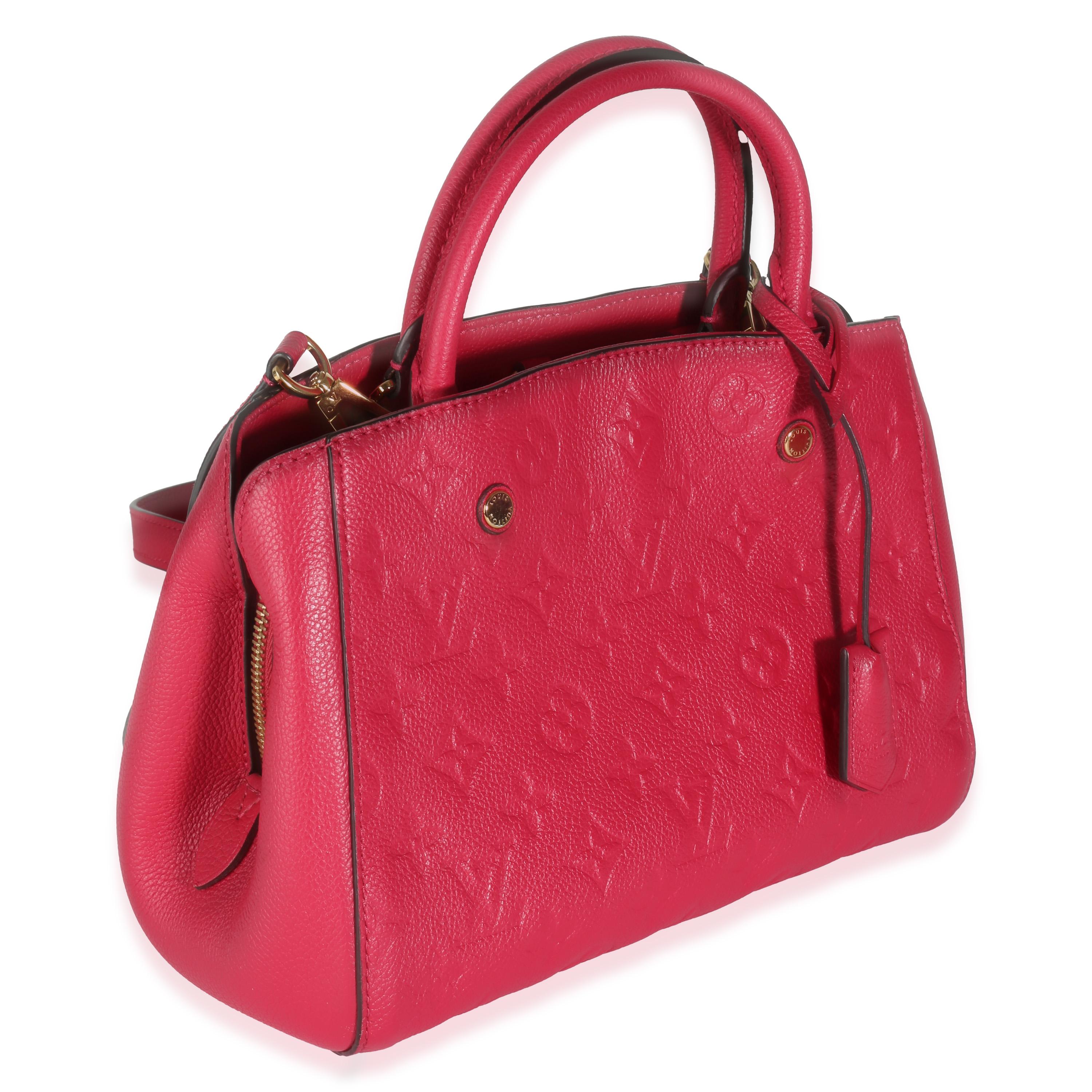 Red Louis Vuitton Dahlia Monogram Empreinte Montaigne BB