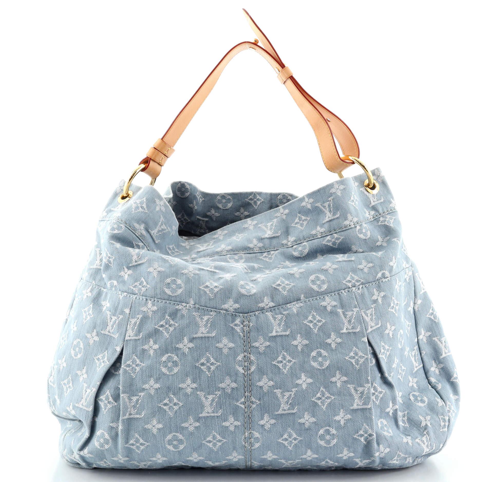 Gray Louis Vuitton Daily Handbag Denim GM
