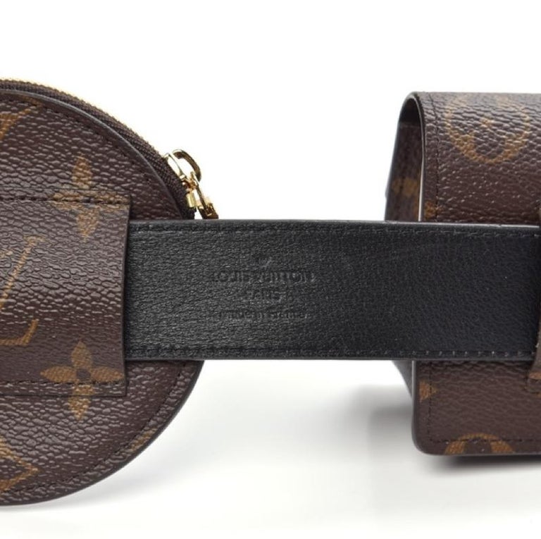 Louis Vuitton Daily Multi Pocket Belt Monogram Canvas Medium 80 Brown.  EXCELLENT