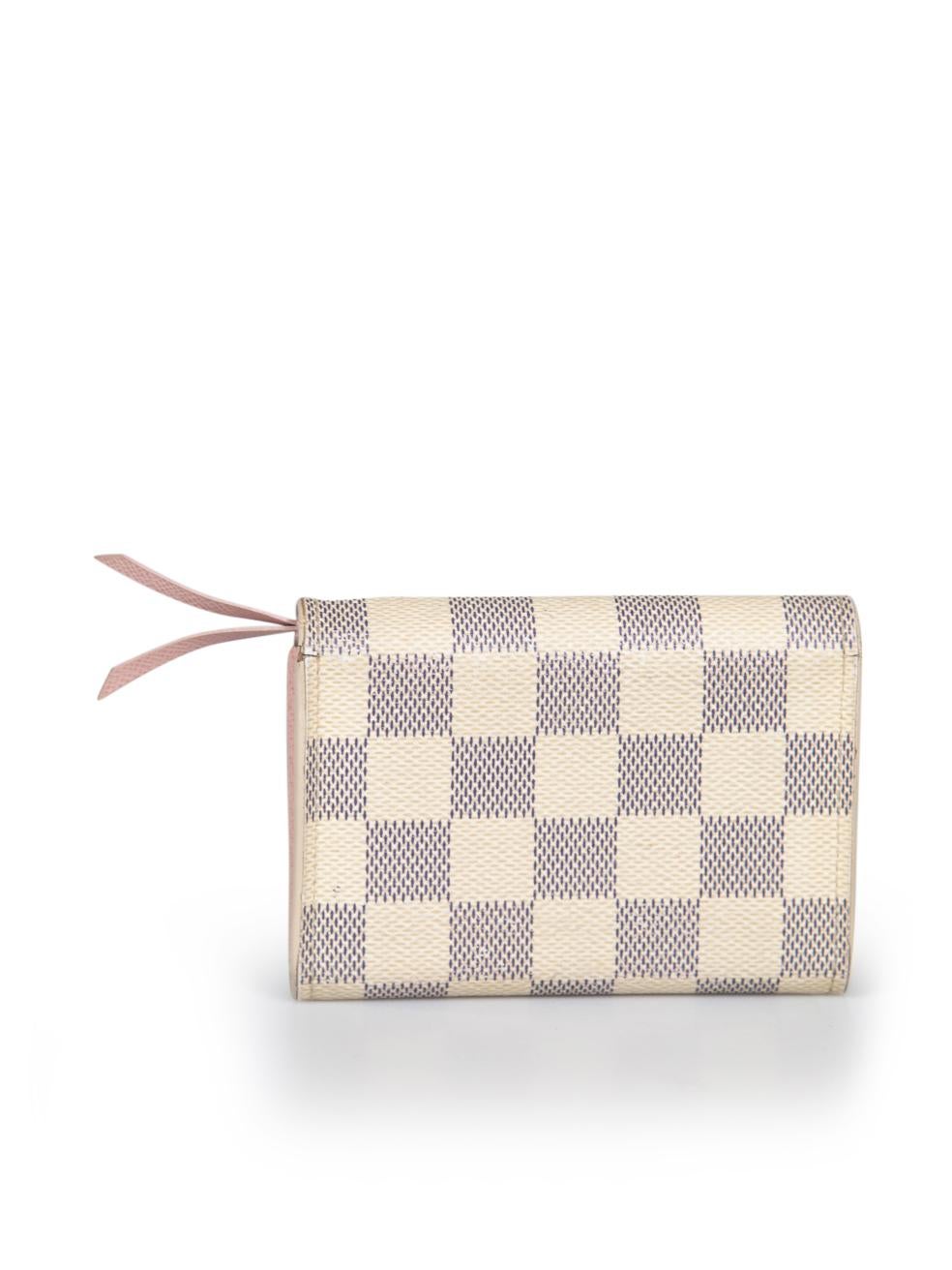 Louis Vuitton Damier Azur And Rose Ballerine Rosalie Coin Purse In Excellent Condition For Sale In London, GB