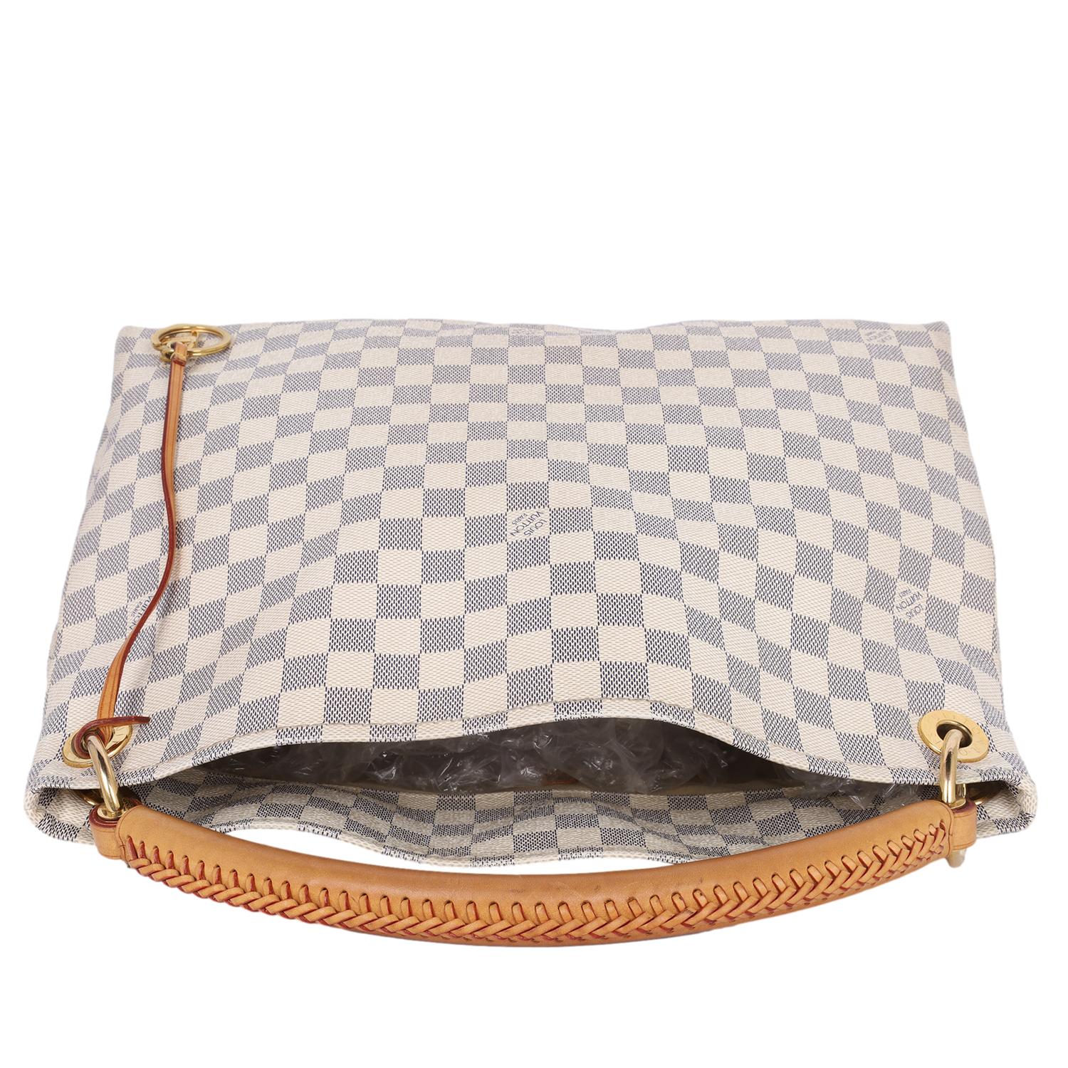 Louis Vuitton Damier Azur Artsy MM Hobo Bag Blue White 6