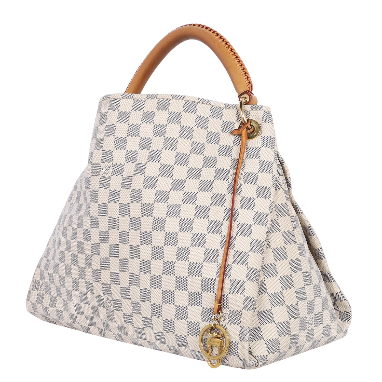 Louis Vuitton Damier Azur Artsy MM Hobo Bag Blue White 2