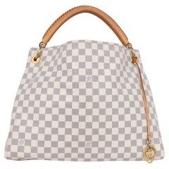 Louis Vuitton Damier Azur Artsy MM Hobo-Tasche in Blau und Weiß