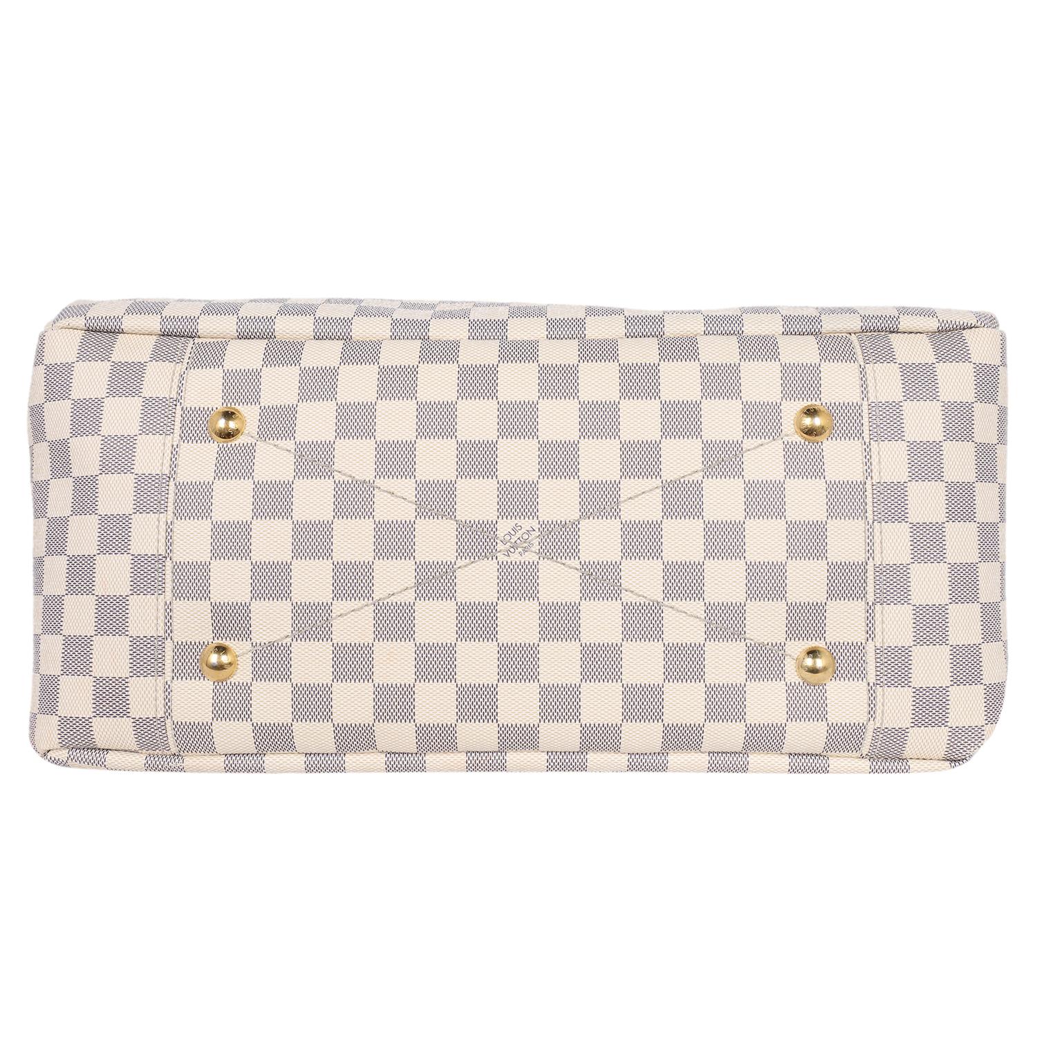 Louis Vuitton Damier Azur Artsy MM Hobo Bag White Grey 6