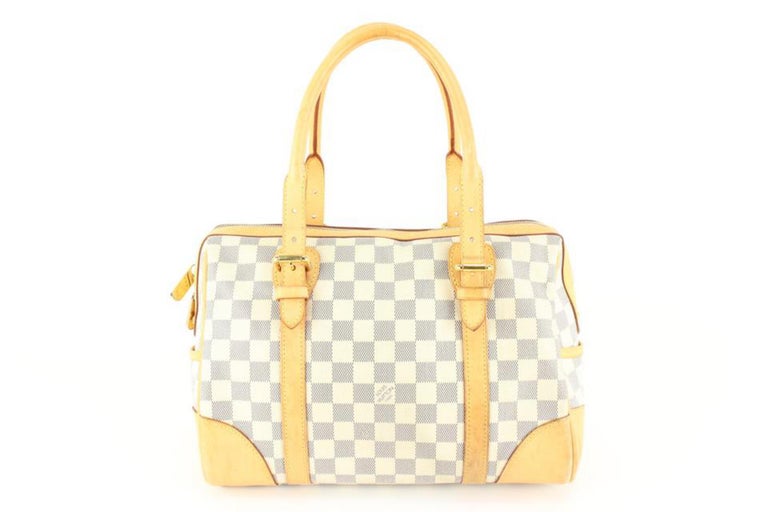 Louis Vuitton Damier Azur Berkeley Boston Bag 35lk517s at 1stDibs