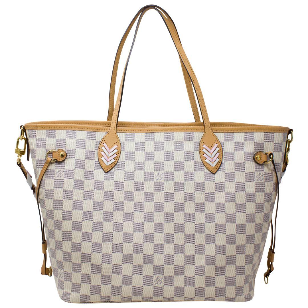 Louis Vuitton Damier Azur Braided Neverfull MM In Excellent Condition For Sale In Atlanta, GA