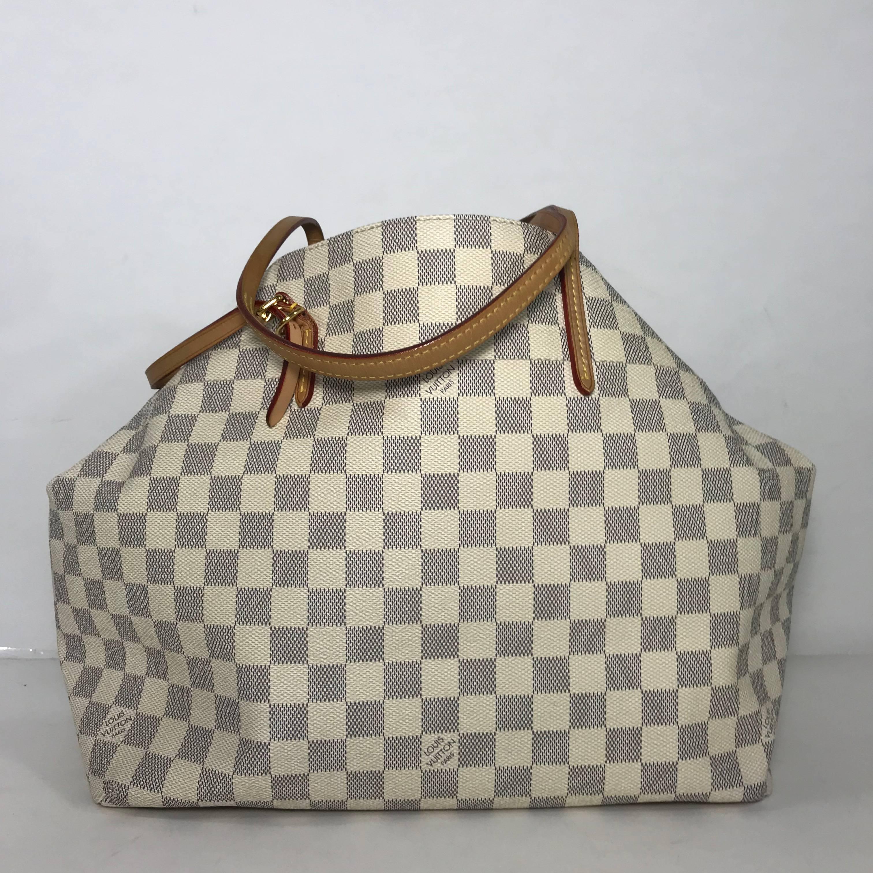 Louis Vuitton Damier Azur Cabas MM Tote Bag In Good Condition In Saint Charles, IL