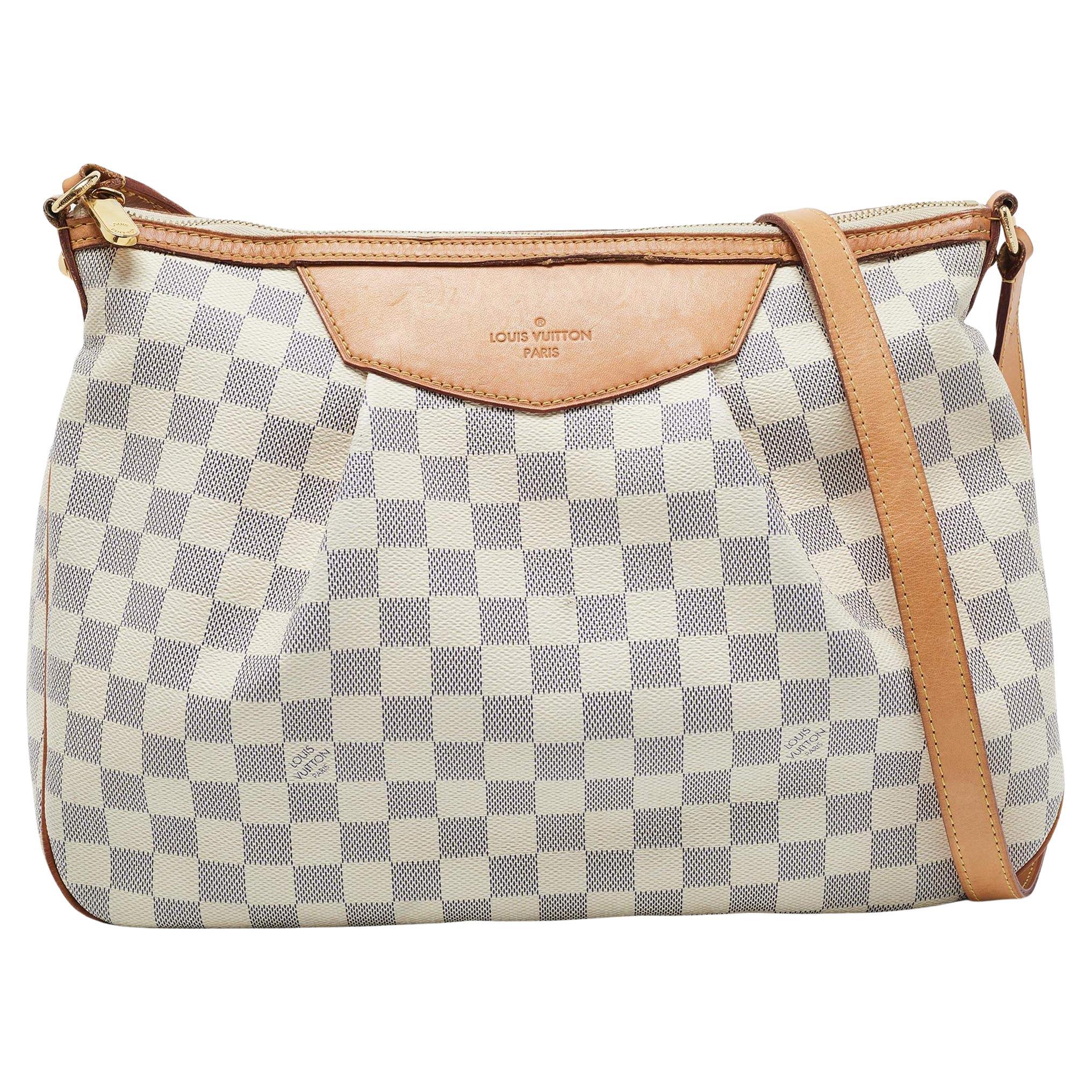 Louis Vuitton Damier Azur Canvas and Leather Siracusa MM Bag For Sale