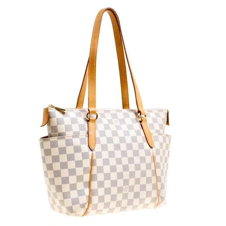 Louis Vuitton Damier Azur Canvas and Leather Totally PM Bag at 1stdibs