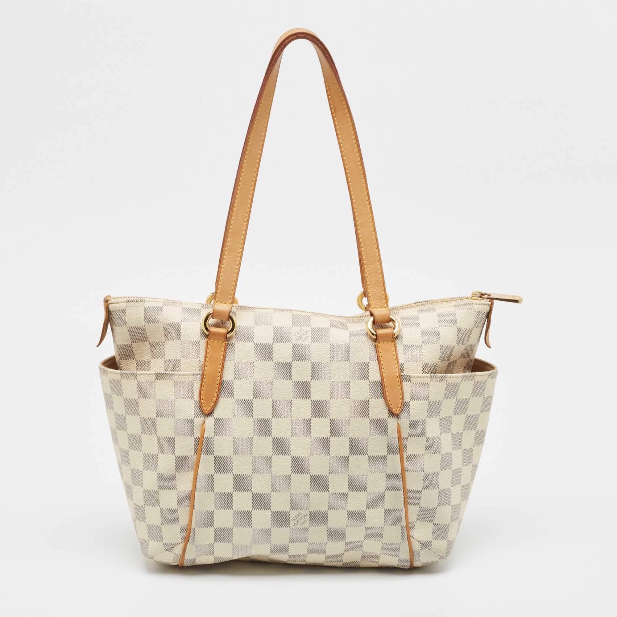Louis Vuitton Damier Azur Canvas and Leather Totally PM Bag In Good Condition In Dubai, Al Qouz 2