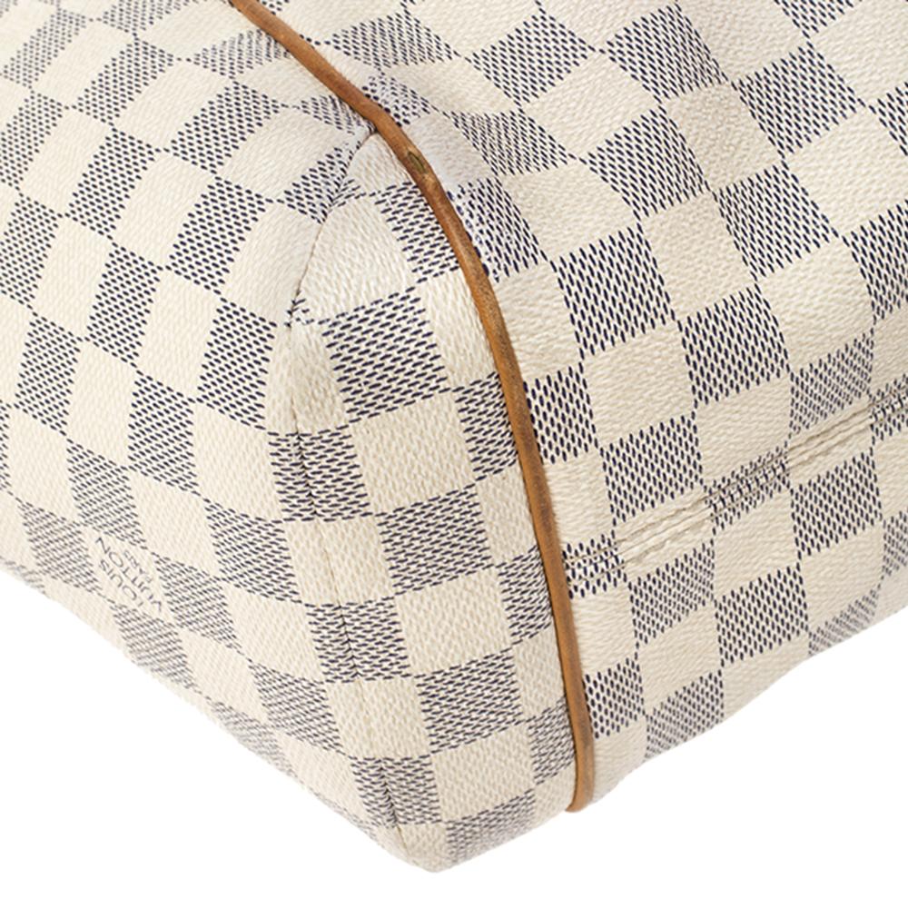 Beige Louis Vuitton Damier Azur Canvas and Leather Totally PM Bag