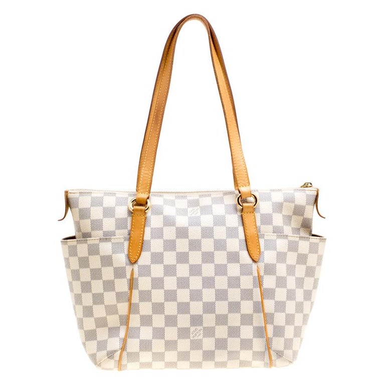 Louis Vuitton Damier Azur Canvas and Leather Totally PM Bag at 1stdibs