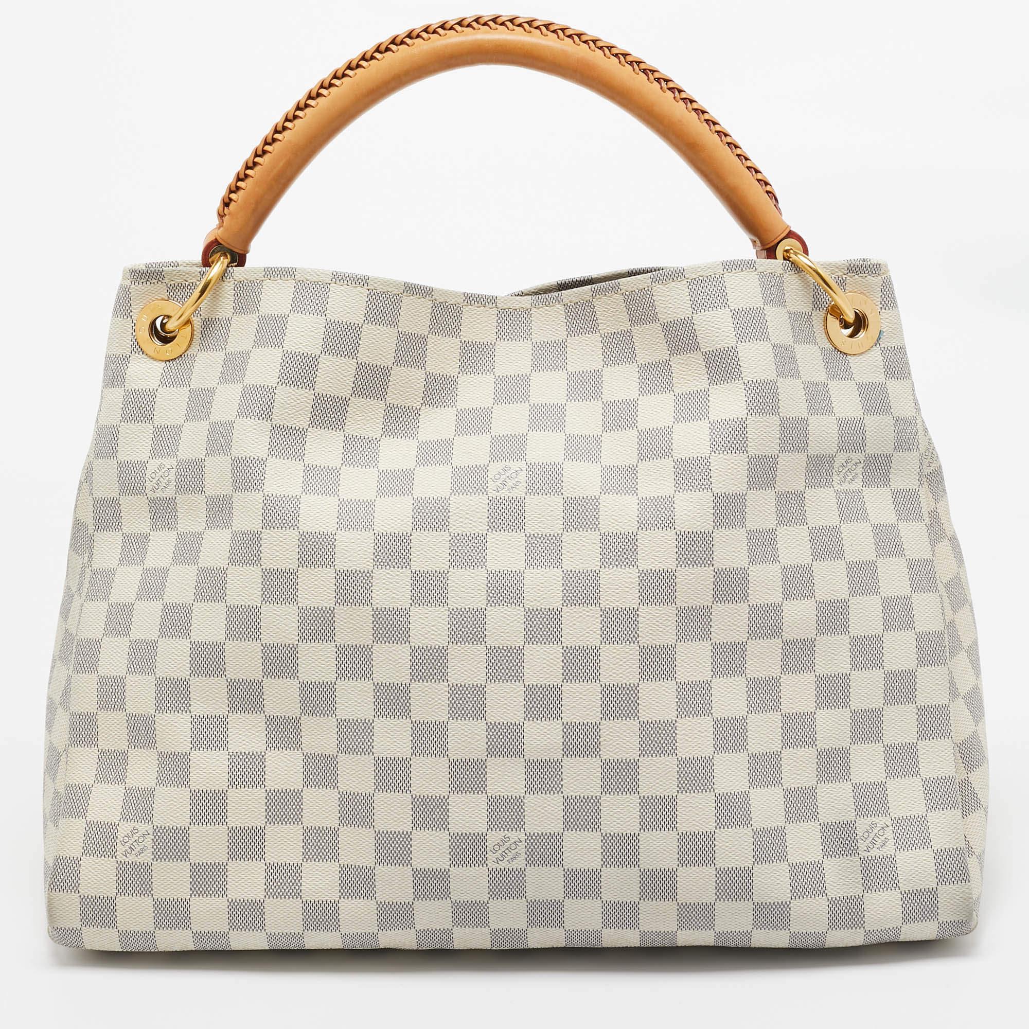 Louis Vuitton Damier Azur Canvas Artsy MM Bag In Fair Condition In Dubai, Al Qouz 2