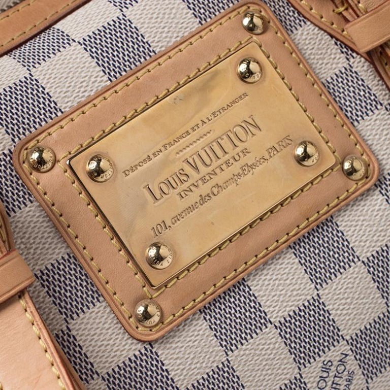 LV Berkeley Damier Azur Coated Canvas with Leather and Gold Hardware  #OURY-6 – Luxuy Vintage