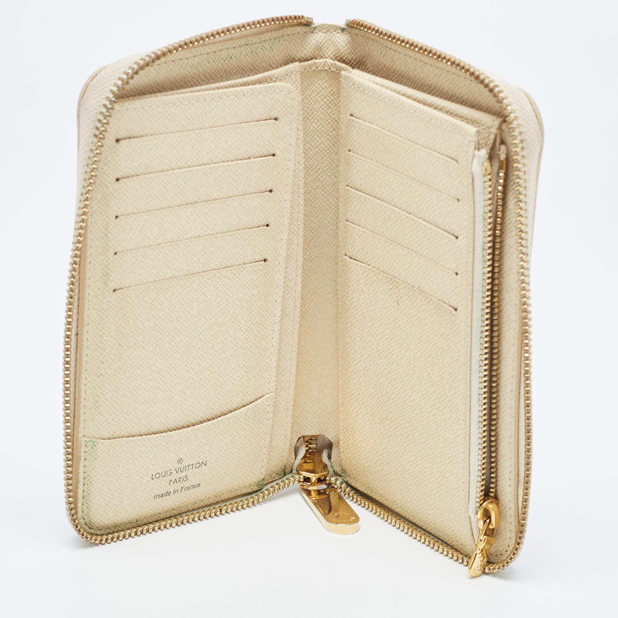 Louis Vuitton Damier Azur Canvas Compact Zippy Wallet For Sale 9
