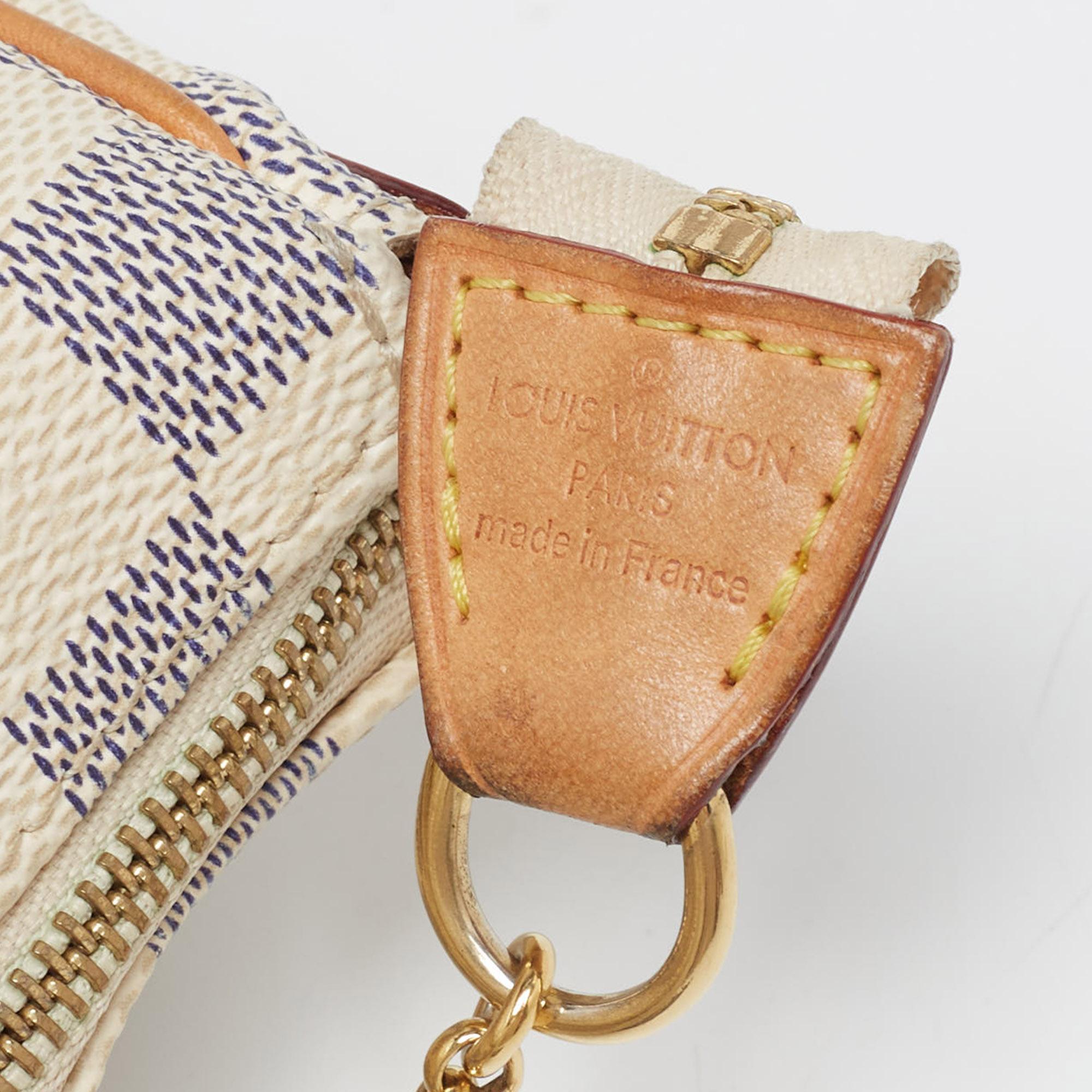 Louis Vuitton Damier Azur Canvas Eva Pochette Bag 10