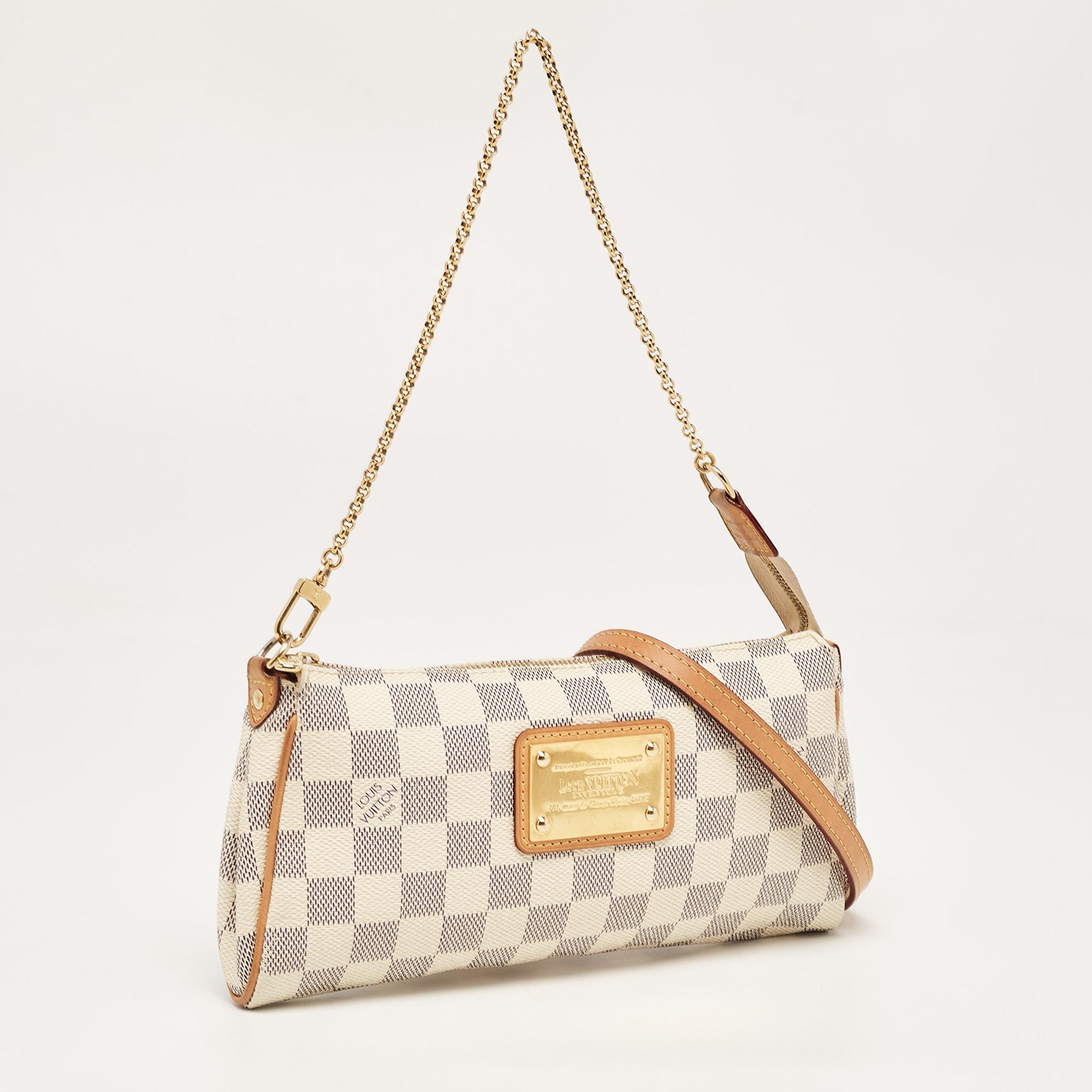 Louis Vuitton Damier Azur Canvas Eva Pochette Bag 3