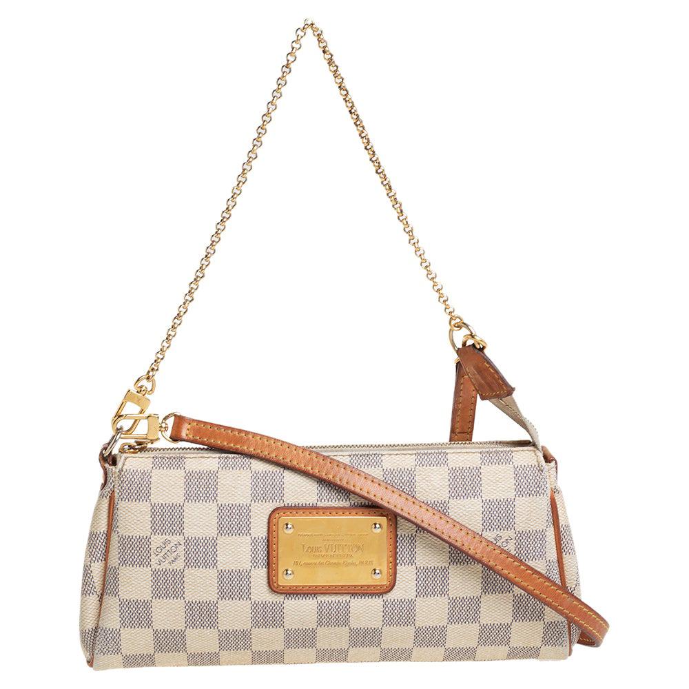 Louis Vuitton Eva Damier Azur 2way 868372 White Coated Canvas Cross Body  Bag For Sale at 1stDibs