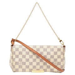 Louis Vuitton Damier Azur Favorite MM Tasche aus Segeltuch