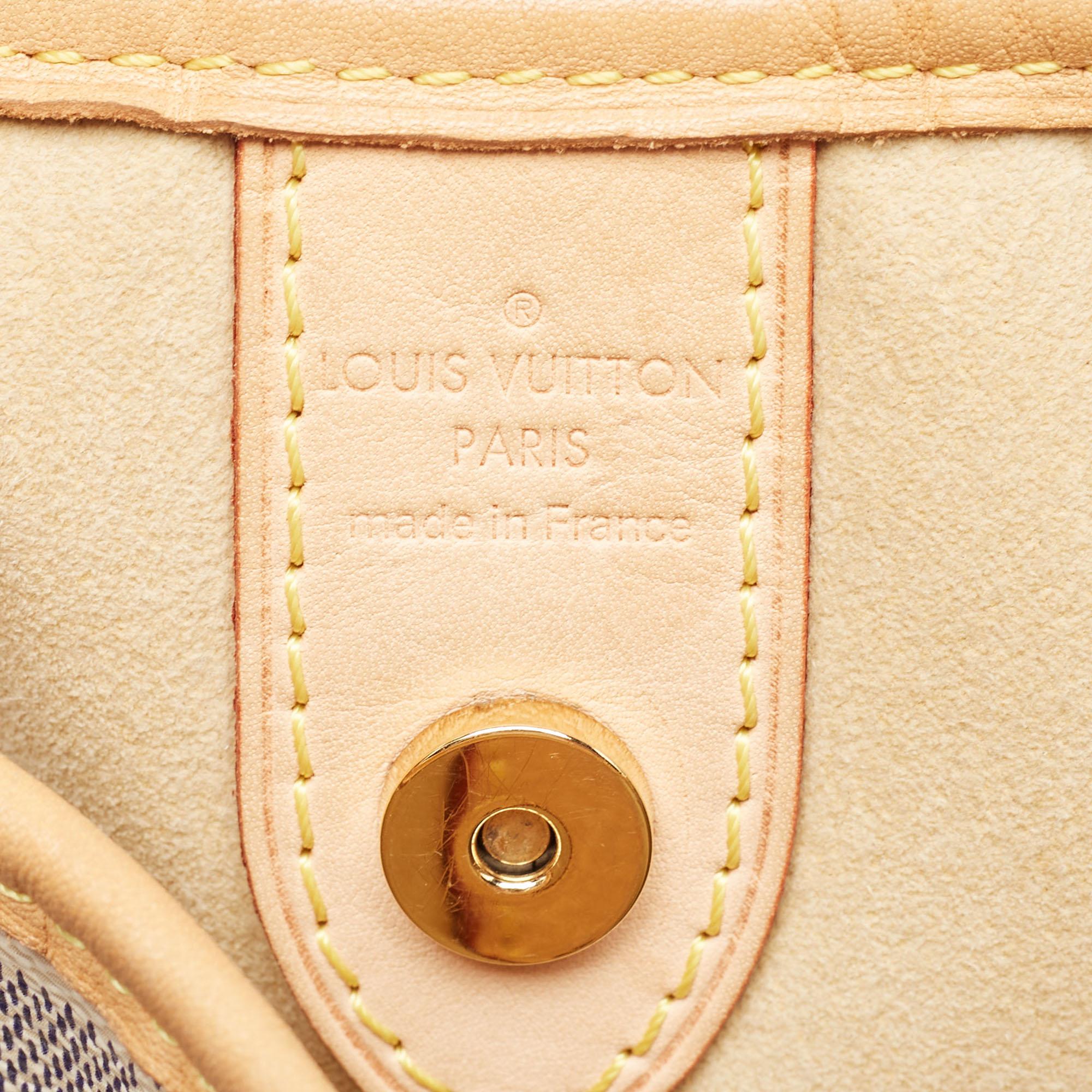 Louis Vuitton Damier Azur Canvas Galliera GM Bag For Sale 9