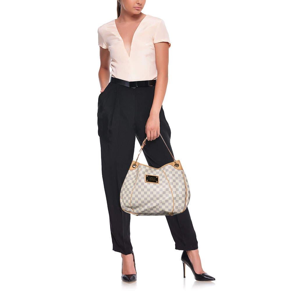 Louis Vuitton Damier Azur Canvas Galliera PM Bag In Good Condition In Dubai, Al Qouz 2