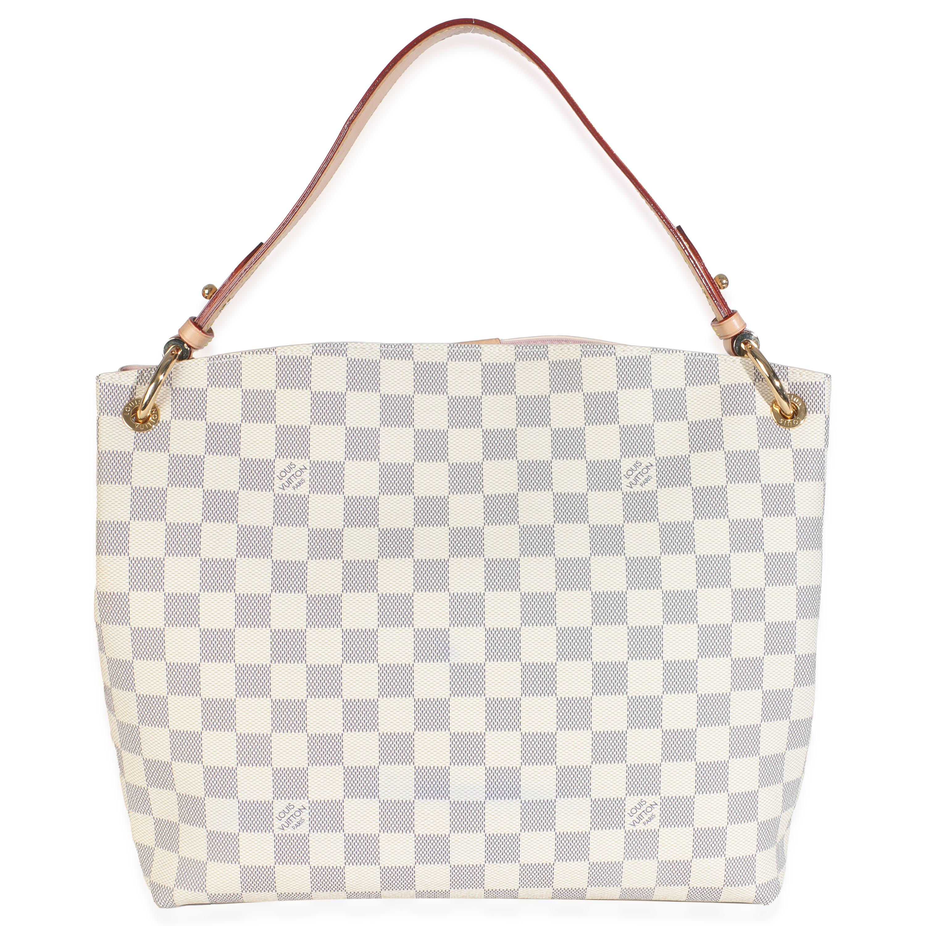 Título del listado: Louis Vuitton Damier Azur Lienzo Gracioso PM
SKU: 149059
Estado: Seminuevo 
Descripción del estado: Presentado en la colección Otoño/Invierno, el bolso Graceful de Louis Vuitton es tu alternativa holgada al clásico bolso tote