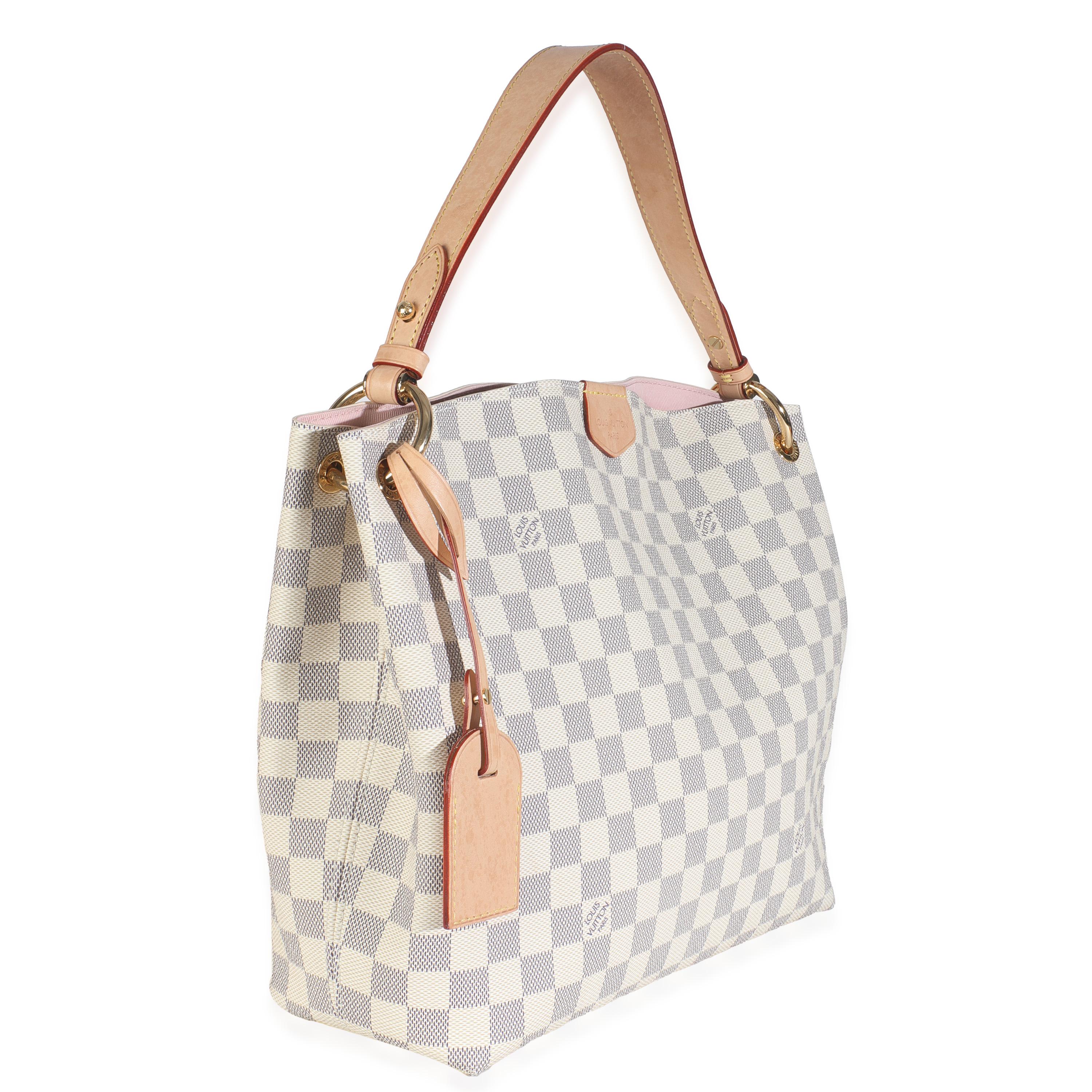 Louis Vuitton Damier Azur Lienzo Gracioso PM Beige en venta