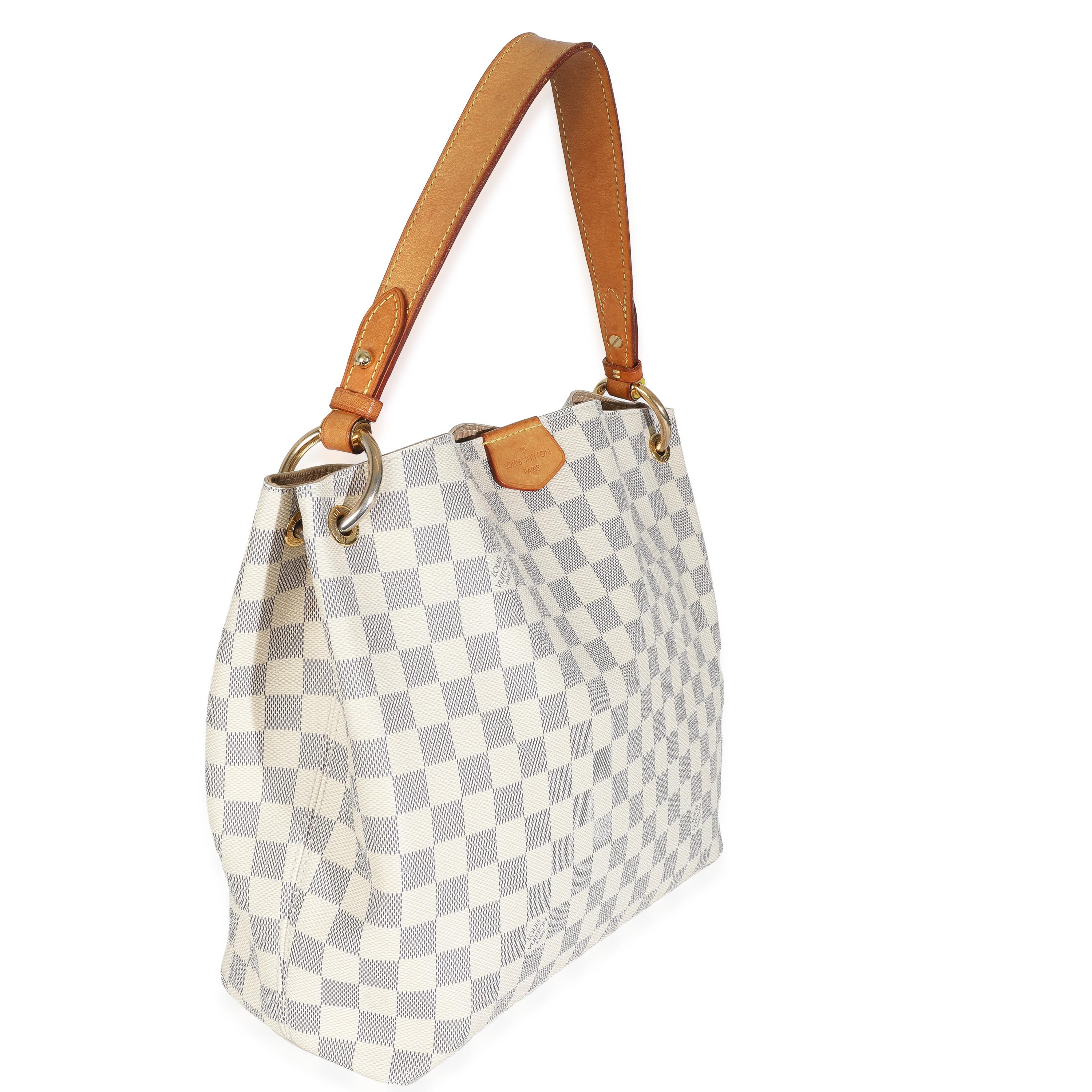 Beige Louis Vuitton Damier Azur Canvas Graceful PM in vendita